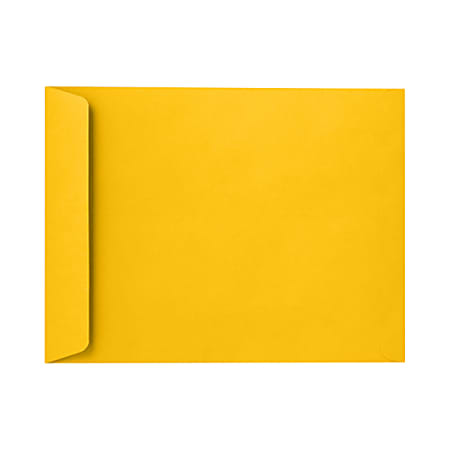 LUX Open-End 10" x 13" Envelopes, Peel & Press Closure, Sunflower Yellow, Pack Of 50