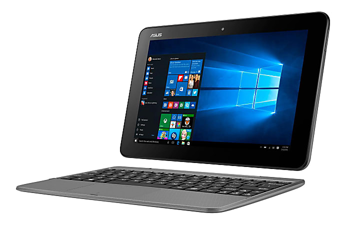 Asus Transformer Book 2-in-1 Laptop, 10.1" Touch Screen, Intel® Atom® x5, 4GB Memory, 64GB Flash Memory, Windows® 10, Glacier Gray