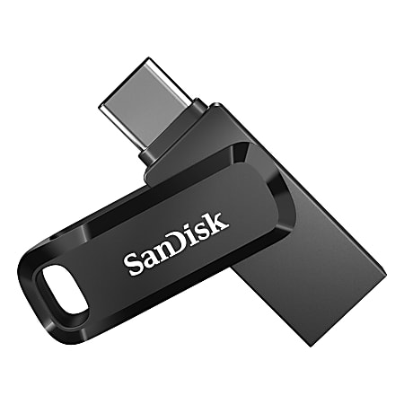 SanDisk® Ultra Dual Drive Go USB Type-C/Type-A Flash Drive, 64GB, Black