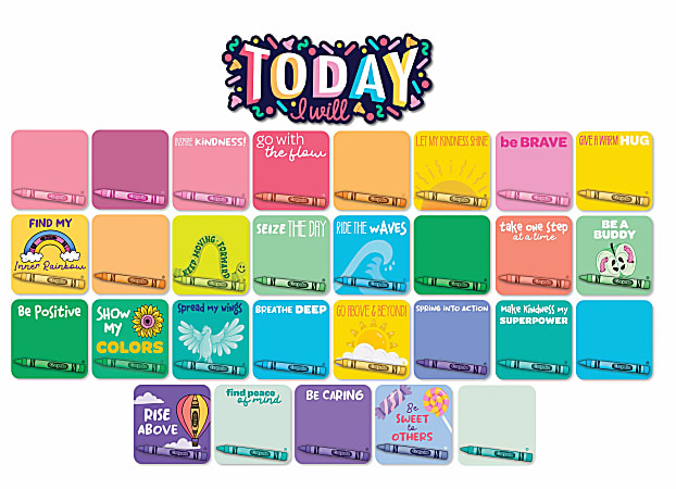Crayola&reg; Colors of Kindness Today I Will Mini Bulletin Board Set, Multicolor