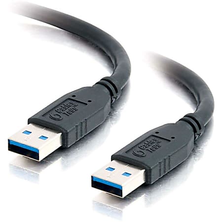 C2G 3.3ft USB Cable - USB A to USB A Cable - USB 3.0 Cable - M/M - 3.20 ft USB Data Transfer Cable for Hard Disk Drive Enclosure, Printer, Modem, Camera - First End: 1 x Type A Male USB - Second End: 1 x Type A Male USB - 4.8 Gbit/s - Shielding - Black