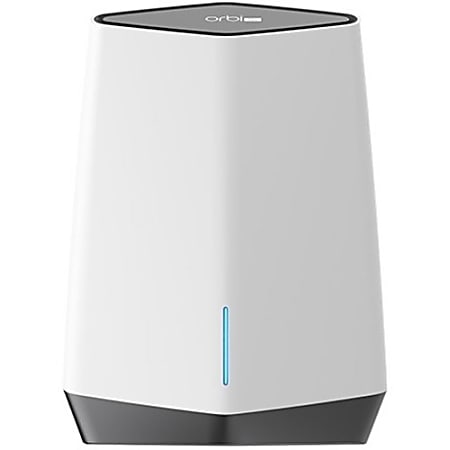 Netgear Orbi Pro SXR80 Wi-Fi 6 IEEE 802.11ax Ethernet Wireless Router - Tri Band - 2.40 GHz ISM Band - 5 GHz UNII Band - 8 x Antenna(8 x Internal) - 750 MB/s Wireless Speed - 4 x Network Port - 1 x Broadband Port - 2.5 Gigabit Ethernet