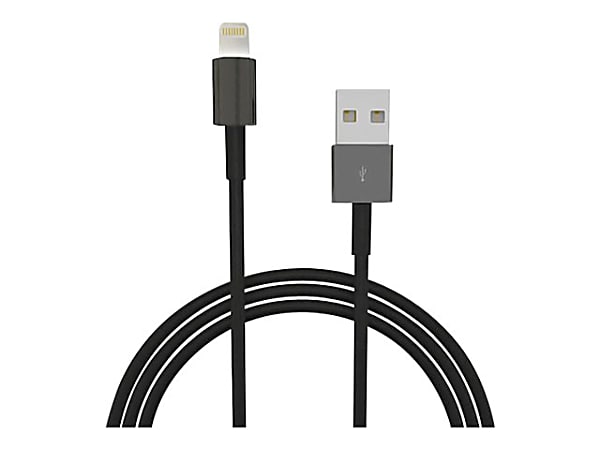 4XEM - Lightning cable - USB male to Lightning male - 15 ft - black