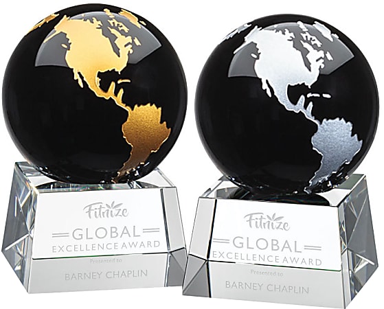 Custom Blythwood Globe Award, 4" x 5-1/2"