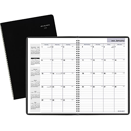 AT-A-GLANCE DayMinder 2023 RY Monthly Planner, Black, Large, 8" x 12"