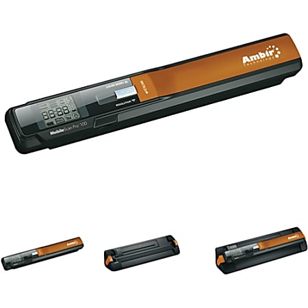 Ambir MobileScan Pro 100 2-in-1 Wand & Automatic Document Feeding Scanner