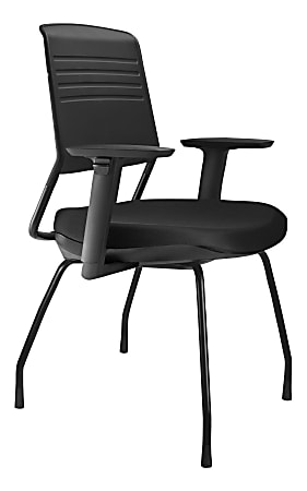 Koplus Switch Fabric Guest Chairs, Midnight Black, Set Of 2