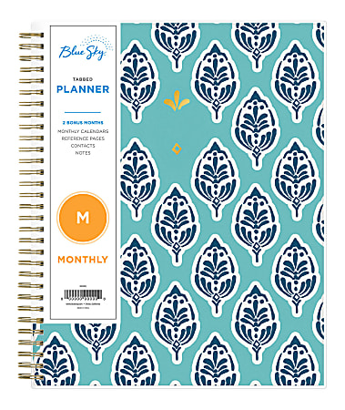 Blue Sky™ Monthly Planner, 8" x 10", Sullana, January To December 2021, 116046