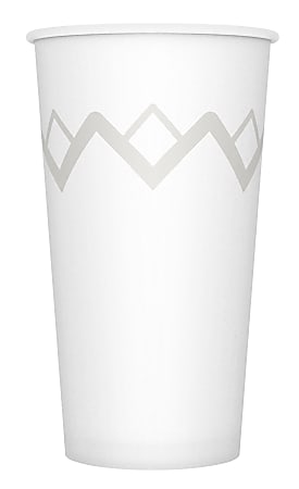 Highmark® Paper Hot Cups, 20 Oz, Printed White, Pack Of 50