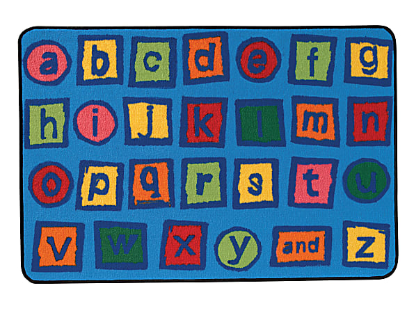 Carpets for Kids® KID$Value Rugs™ Alphabet Blocks Rug, 3' x 4 1/2' , Blue
