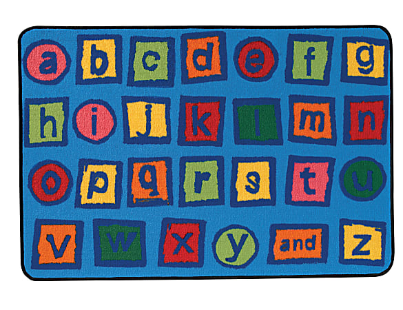 Carpets for Kids KID Value Rugs Alphabet Blocks Rug 3 x 4 1 2 Blue