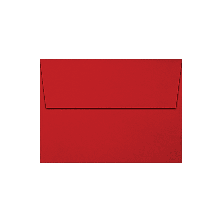 LUX Invitation Envelopes, A6, Gummed Seal, Holiday Red, Pack Of 50