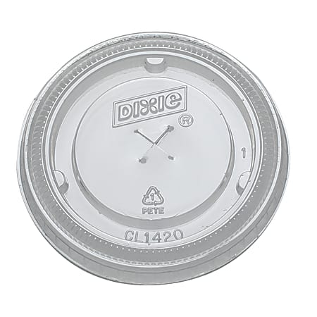 Dixie® Clear Plastic Lids For 12-20 Oz Cold Cups, Pack Of 1,000