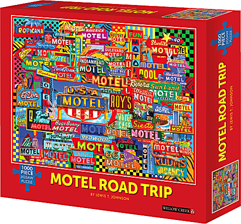 Willow Creek Press 1,000-Piece Puzzle, Motel Road Trip