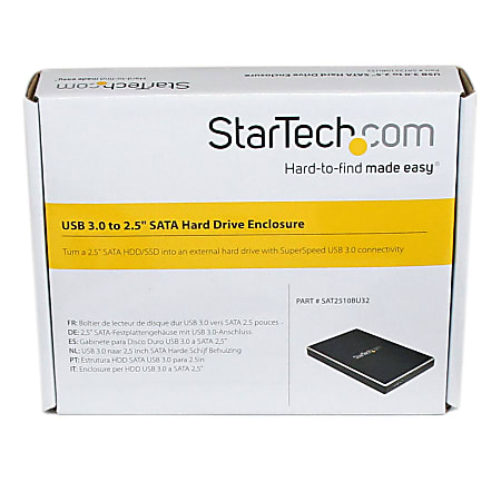Startech : 2.5IN USB 3 EXTERNAL SATA III SSD / HDD ENCLOSURE avec UASP