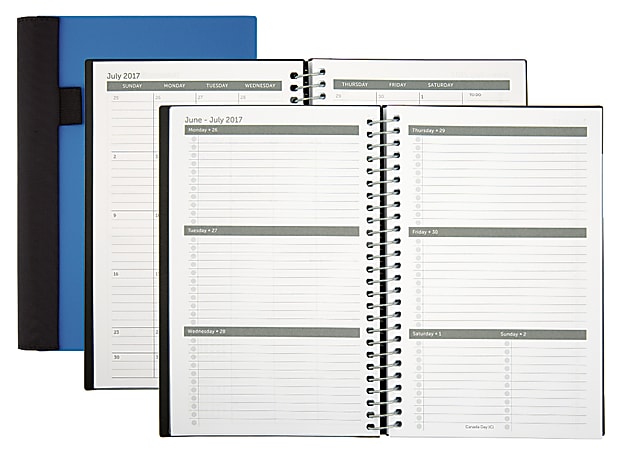 Office Depot® Brand Stellar Student Weekly/Monthly Academic Planner, 6 1/2" x 8", Blue, July 2017 to June 2018
