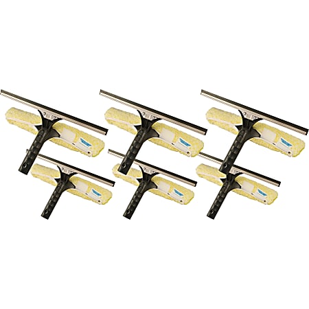 Ettore Stainless BackFlip Cleaning Tool - 10" Blade - Light Weight, Grooved Handle, Fatigue Resistant - Stainless Steel - 6 / Carton