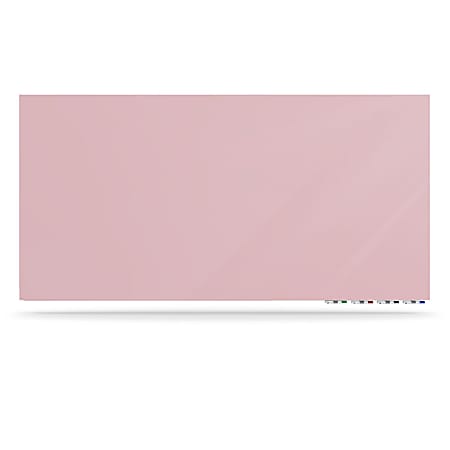 Ghent Aria Low Profile Glassboard, Magnetic, 36"H x 72"W, Peach