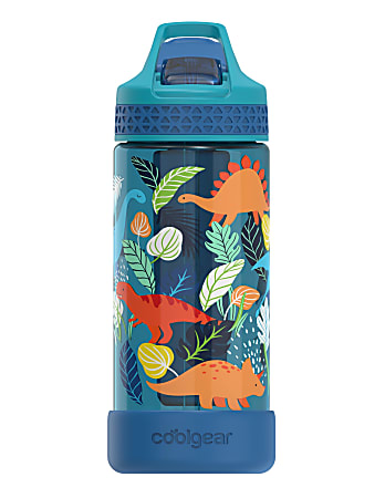 Thermos Kids Plastic Water Bottle with Spout, Rainbows, 16 Fluid Ounces 