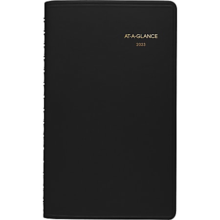 AT-A-GLANCE 2023 RY Weekly Appointment Book Planner, Black, Small, 5" x 8"