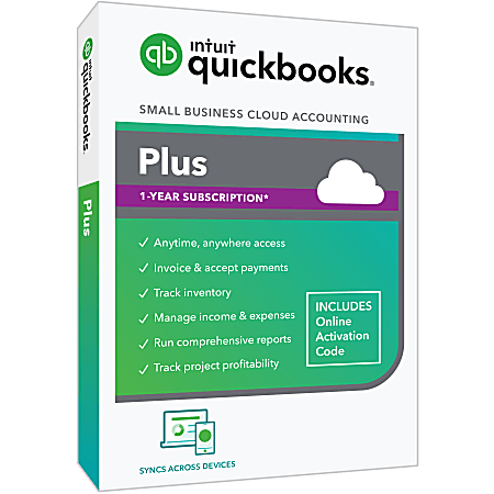 QuickBooks® Online Plus 2023 For PC, 1-Year Subscription, Windows® 10, Product Key