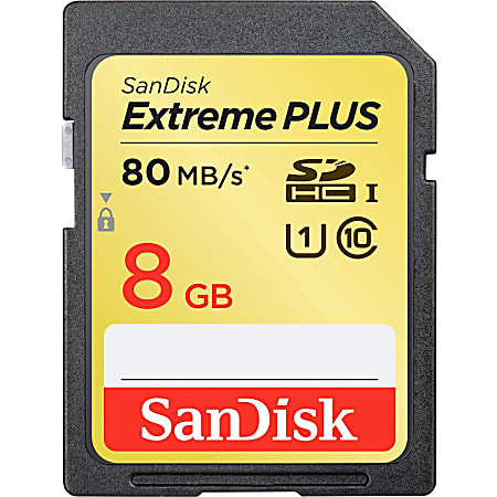 SanDisk Extreme 8 GB Class 10/UHS-I SDHC - 80 MB/s Read - 30 MB/s Write - Lifetime Warranty