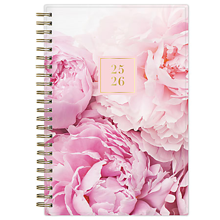 2025-2026 Blue Sky RP Peony PP Weekly/Monthly Academic Planning Calendar, 5" x 8", July 2025 to June 2026, 152063