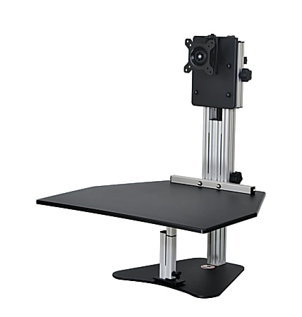 Ergo Desktop Kangaroo Pro Height-Adjustable Single-Monitor Desk, Black