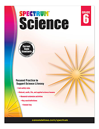 Carson-Dellosa Spectrum Science Workbook, Grade 6