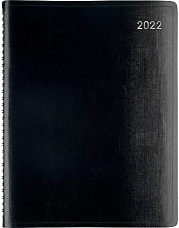 Office Depot® Weekly/Monthly Planner, 8-1/2" x 11", Black, January To December 2022, OD711900