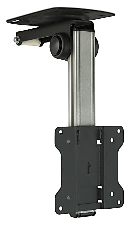 Mount-It! MI-4211 Under Cabinet/Ceiling TV Mount For 13 - 27" TVs, 12-9/16"H x 4-1/4"W x 6-1/16"D, Black