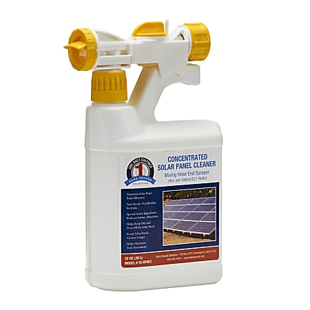 Bare Ground Solutions 1 Shot Concentrated Solar Panel Cleaner, 32 Oz Bottle