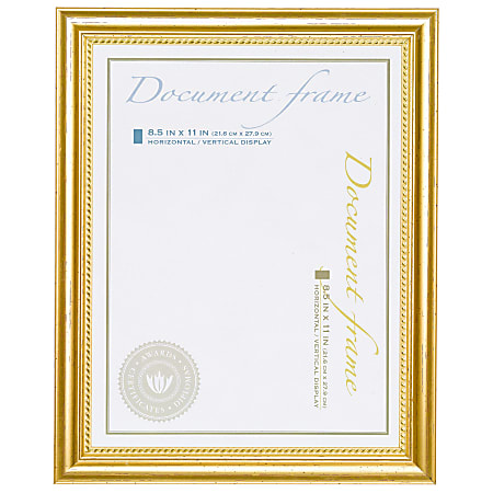 Florentine Document Frame, 8 1/2" x 11", Goldtone