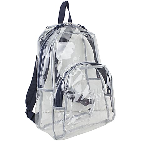 Eastsport Clear PVC Backpack Navy Office Depot