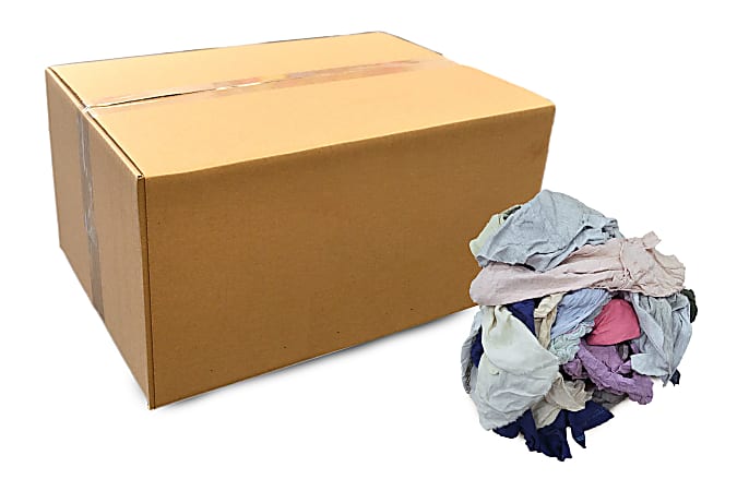 Pro-Clean Basics T-Shirt Rags, Assorted Sizes, Assorted Colors, 50-Lb Pack