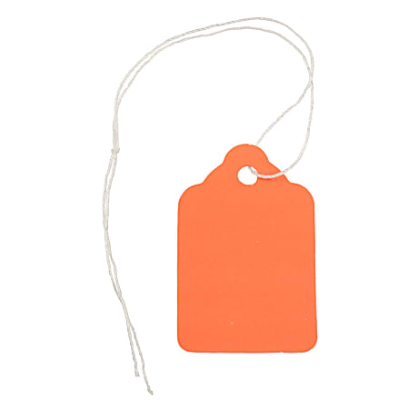 JAM Paper® Gift Tags, 1 3/4" x 1 1/8", Orange, Pack Of 50