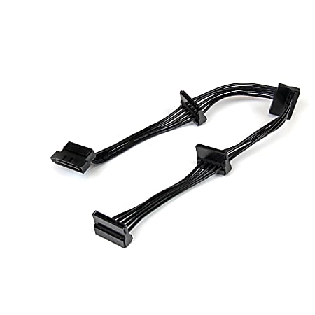 StarTech.com 4x SATA Power Splitter Adapter Cable - Add four extra SATA power outlets to your Power Supply - sata power splitter cable - serial ata power splitter - sata to sata power cable
