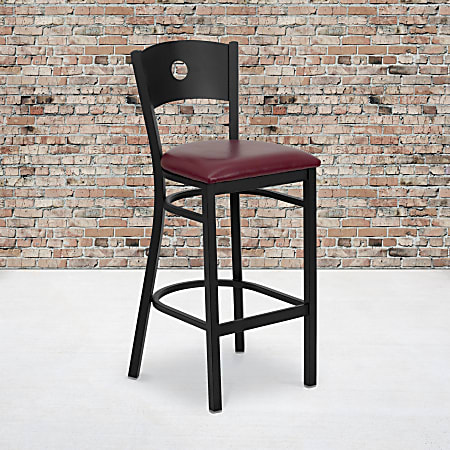 Flash Furniture Circle Back MetalVinyl Restaurant Bar Stool - Main Image