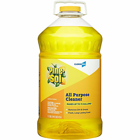 CloroxPro™ Pine-Sol All Purpose Cleaner - Concentrate Liquid - 144 fl oz (4.5 quart) - Lemon Fresh Scent - 126 / Pallet - Clear, Pale Yellow