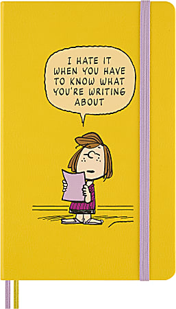 Moleskine Peanuts Limited Edition Large Notebook, 5" x 8", 4 Subject, Ruled, 172 Sheets, Patty