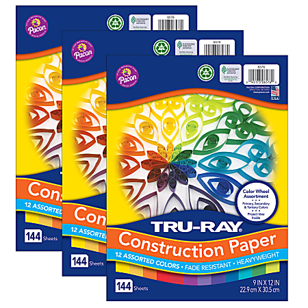 Pacon® Tru-Ray Color Wheel Paper Assortment, 9" x