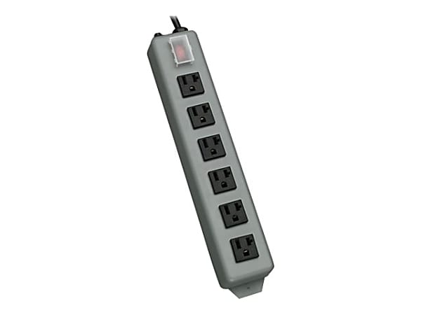 Tripp Lite Waber Industrial Power Strip 6 outlet 15' Cord 5-20P - Power distribution strip - 20 A - AC 120 V - input: NEMA 5-20 - output connectors: 6 (NEMA 5-20) - black, blue gray