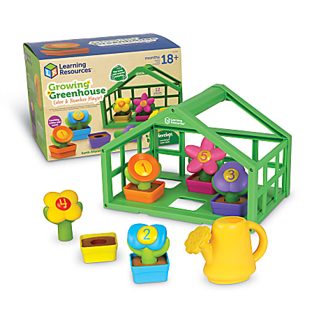 Learning Resources Growing Greenhouse Color And Number Playset, Multicolor