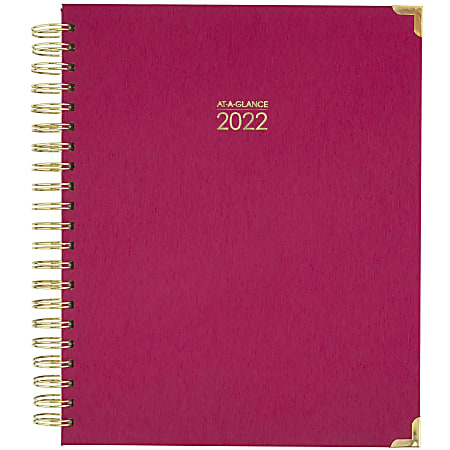 AT-A-GLANCE® 13-Month Harmony Weekly/Monthly Planner, Letter-Size, Berry, January 2022 To January 2023, 6099-905-59