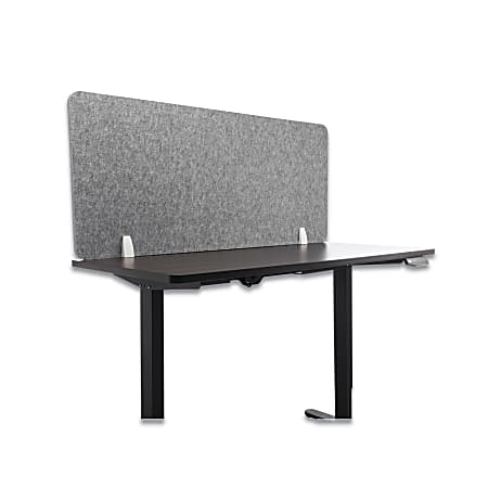 Lumeah Desk Screen Cubicle Panel And Office Partition Privacy Screen, 23-1/2"H x 54-1/2"W x 1"D, Gray