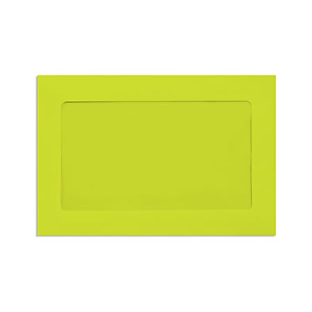 LUX #6 1/2 Full-Face Window Envelopes, Middle Window, Gummed Seal, Wasabi, Pack Of 250