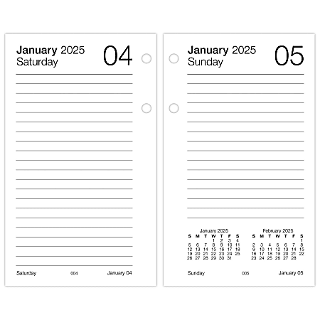 2025 Office Depot Daily Desk Calendar Refill 3 12 x 6 Traditional ...