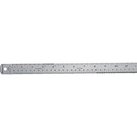 Stainless Steel Ruler, 12 Metal Rulers 1 Wide Inch Metric