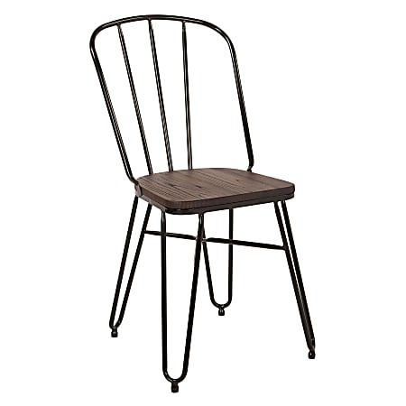 Office Star™ Charleston Folding Chairs, Black, Set Of 4 Chairs