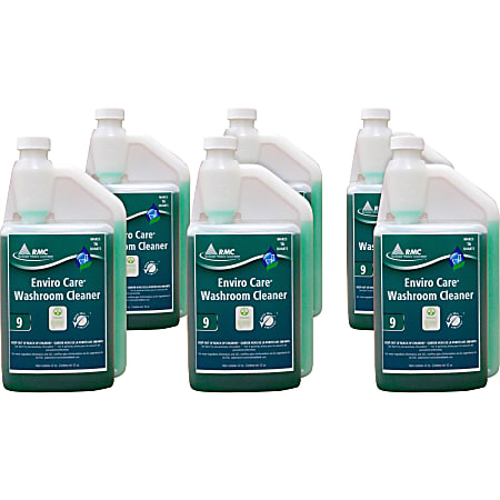 RMC Enviro Care Washroom Cleaner - Concentrate - 32 fl oz (1 quart) - 6 / Carton - Blue, Green